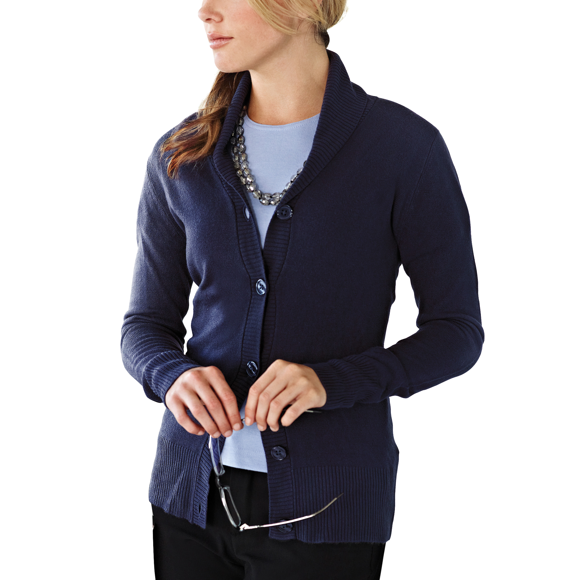 women's shawl collar cardigan sweater